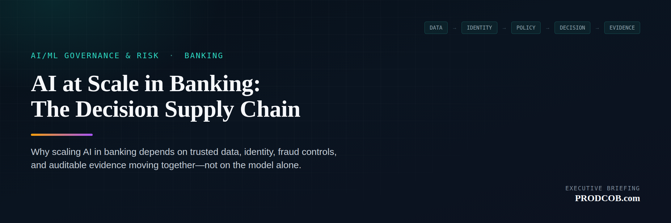 AI at Scale in Banking: The Decision Supply Chain